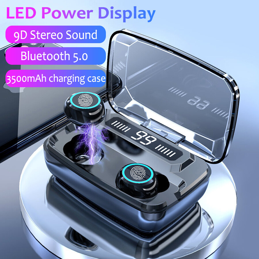 VTUOGE S11 3500mAh TWS Bluetooth Earphones Wireless Headphones Sport Gaming Headset Noise In Ear Earbuds with Mic for xiaomi Redmi huawei oppo vivo sony samsung Airdots Android Mobile Phone