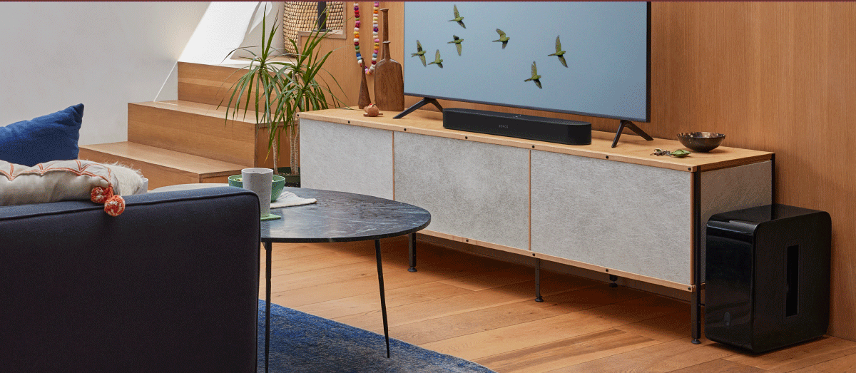 5.1 Sonos Beam (Gen 2) Soundbar For TV With Dolby Atmos Set with One and Sub - Wireless Home Theater System [Deliver in Early Dec]