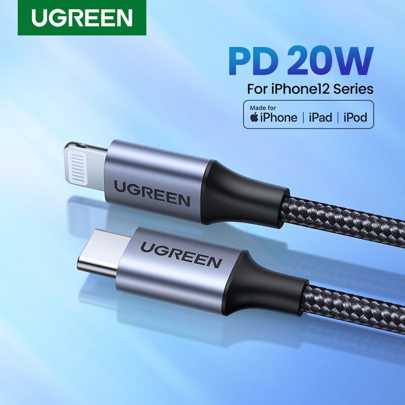 UGREEN USB C Type-C to Lightning Cable MFi Certified iPhone Charging Cable for iPhone 14 13 Pro Max iPhone 14 Plus iPhone 12/11/X/XR/XS/8 Series, iPad 9, AirPods Pro, and More